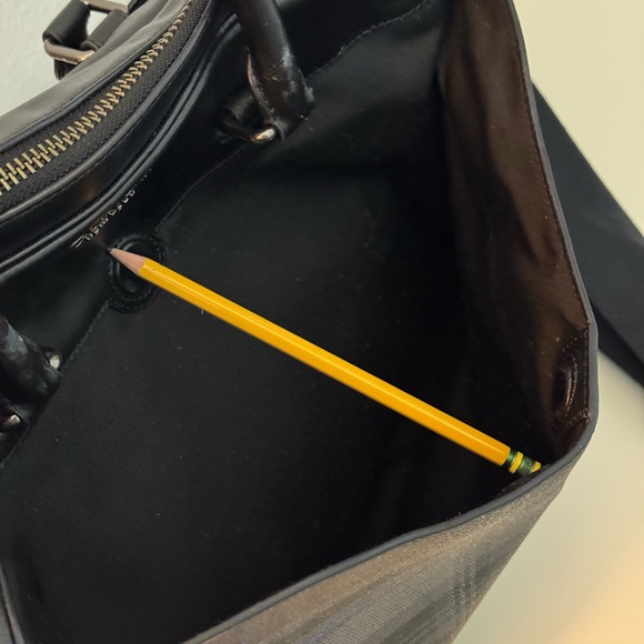 Coach Black and Gray Plaid Laptop Briefcase - Picture 6 of 10